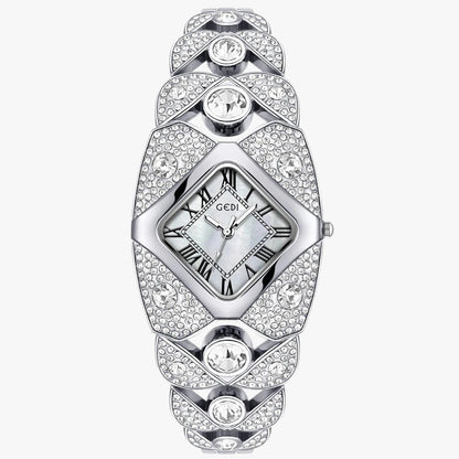 Luxury Full Diamond Bangle Bracelet Watch