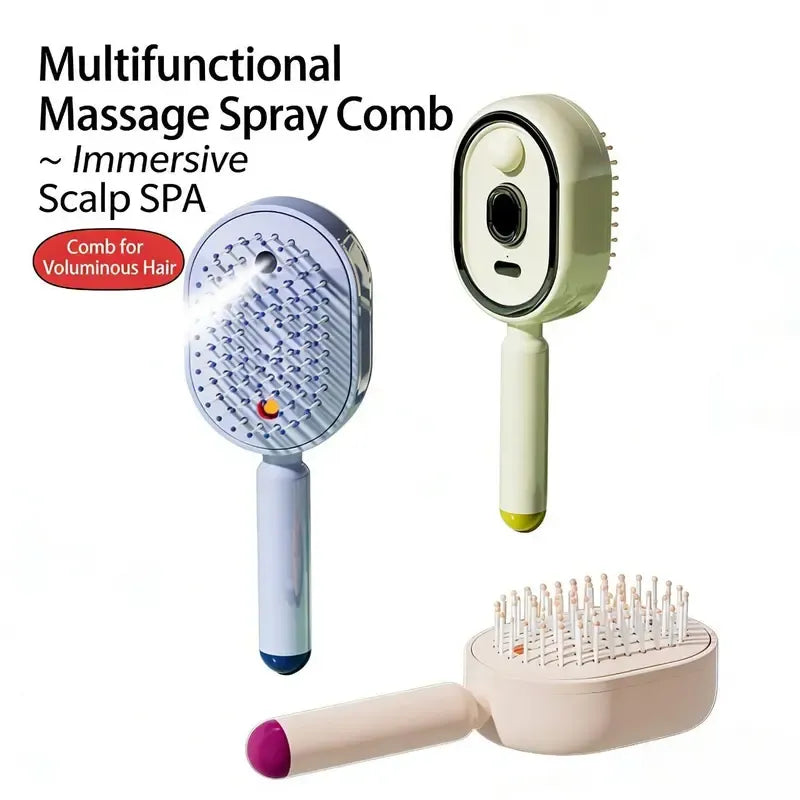 Electric Mist Scalp Massage Brush for Smooth Healthy Hair