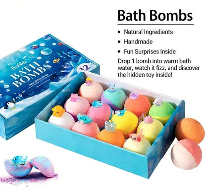 Kids Bath Bombs with Surprise Toys – 12 Pack Ocean Set