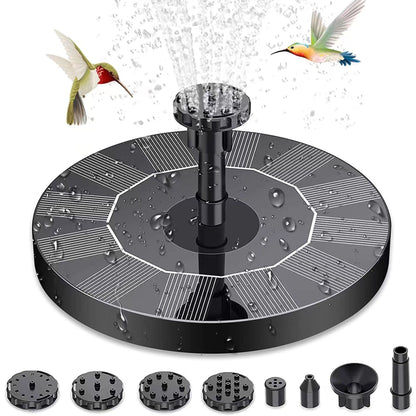 Solar Fountain Pump with 6 Nozzles – Floating Garden Water Feature