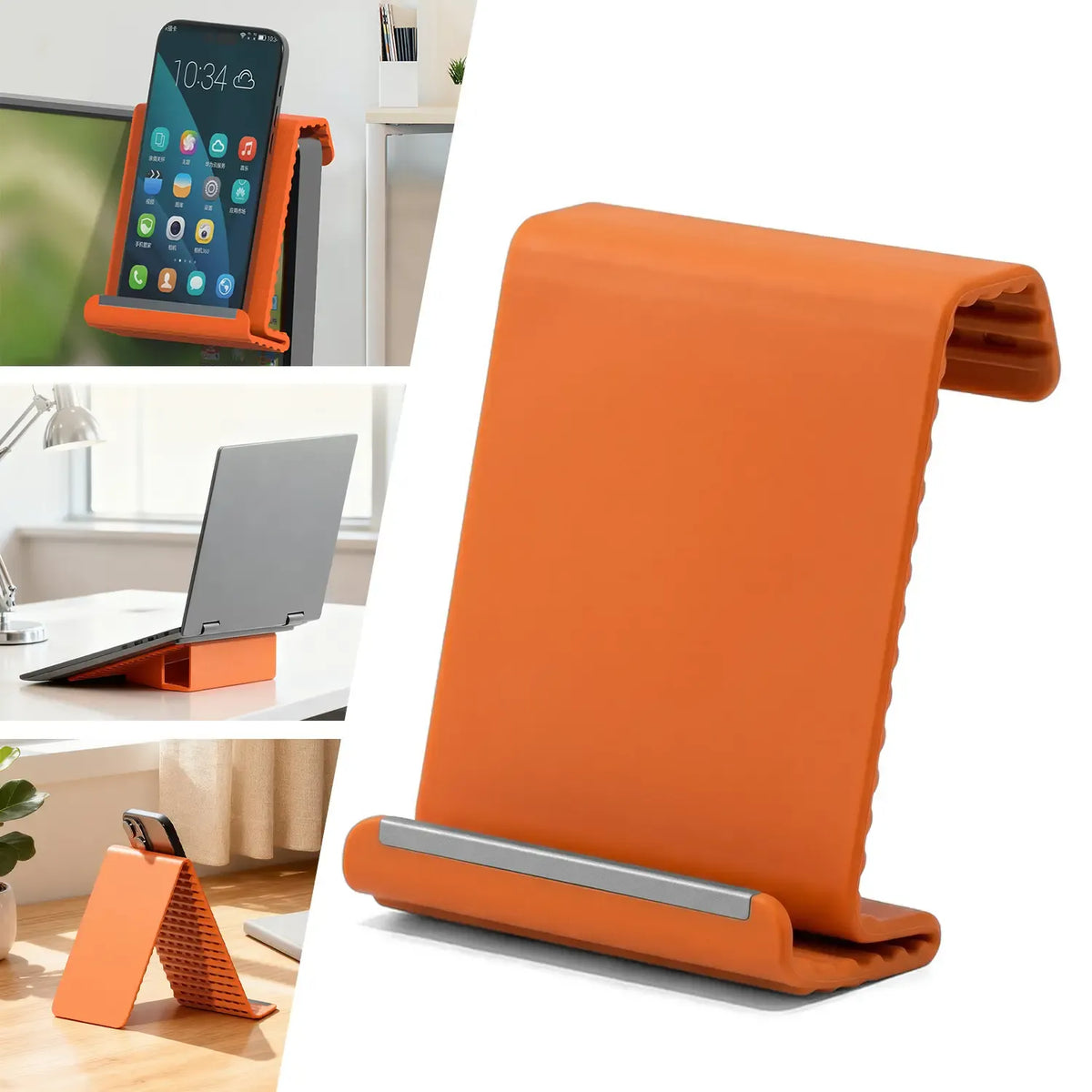 Foldable Silicone Aluminum Holder – Flexible Stand for Phone & Tablet