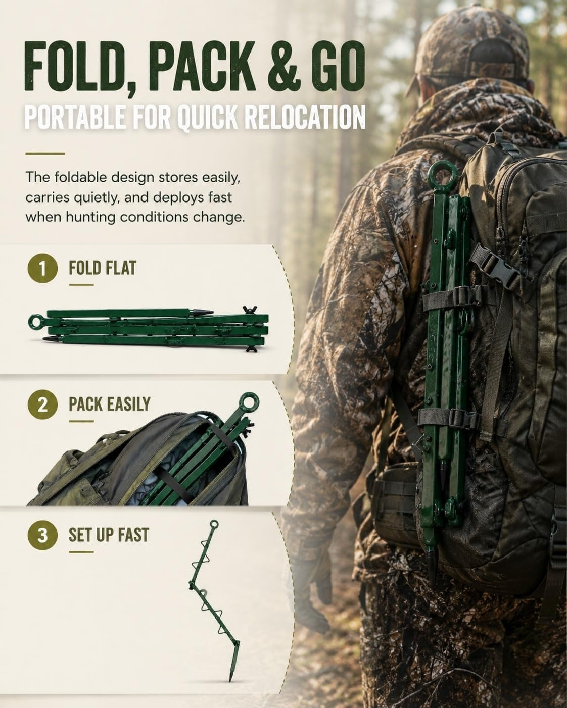 Portable Camouflage Branch Screening Stand for Tree Stands