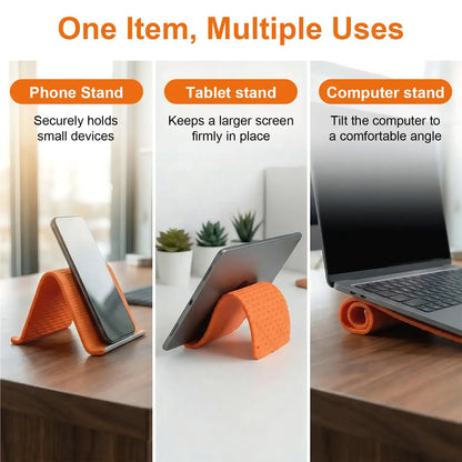 Foldable Silicone Aluminum Holder – Flexible Stand for Phone & Tablet