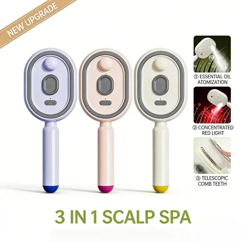 Electric Mist Scalp Massage Brush for Smooth Healthy Hair