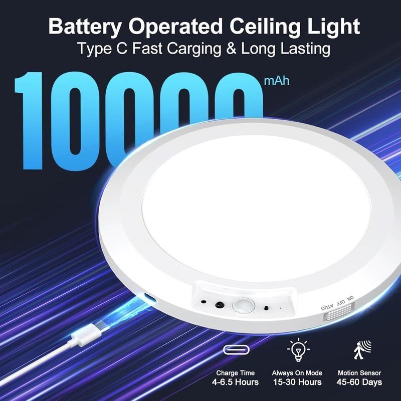 Motion Sensor Rechargeable Ceiling Light – Wireless Magnetic LED Light