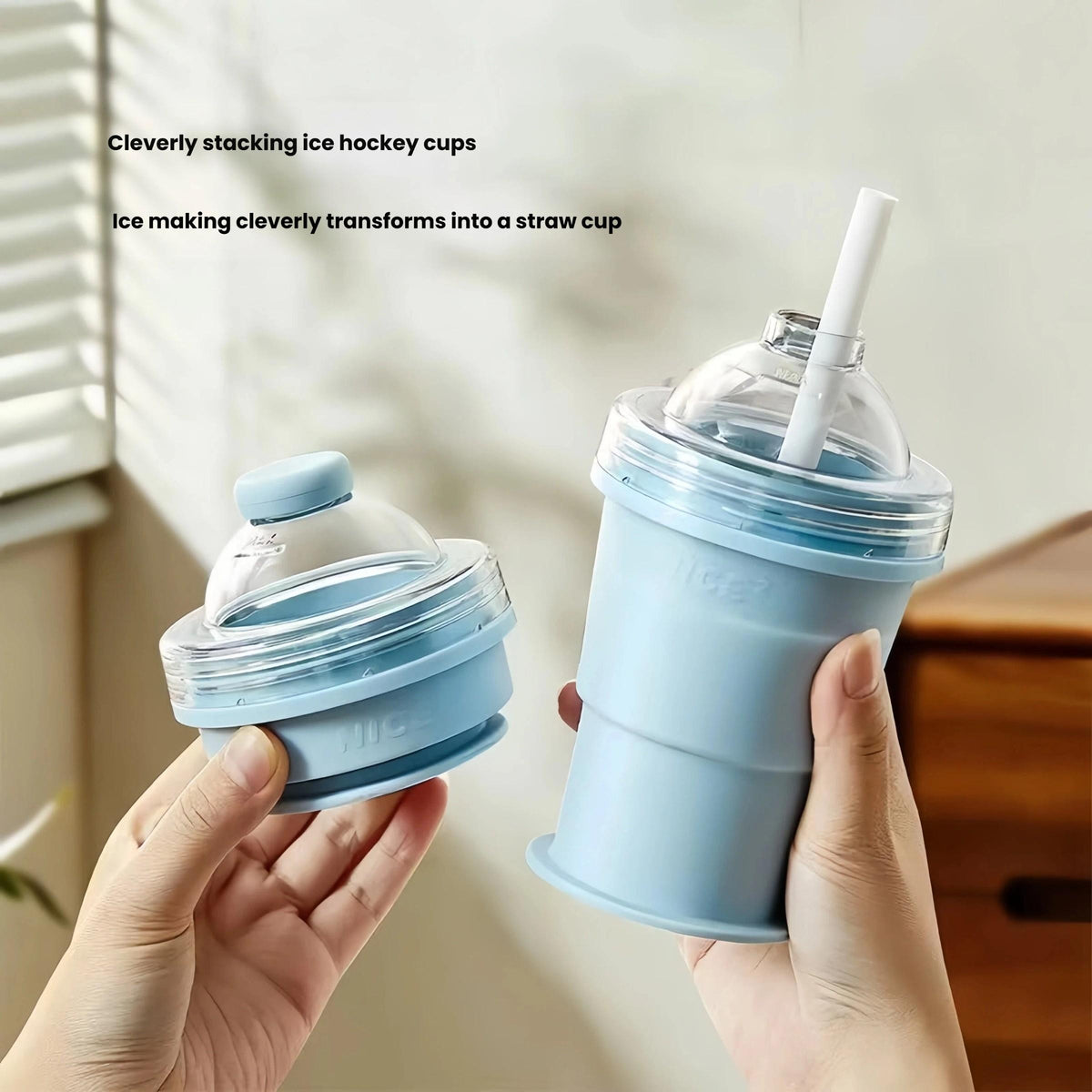 Foldable Silicone Ice Ball Cup – 2-in-1 Drink & Mold