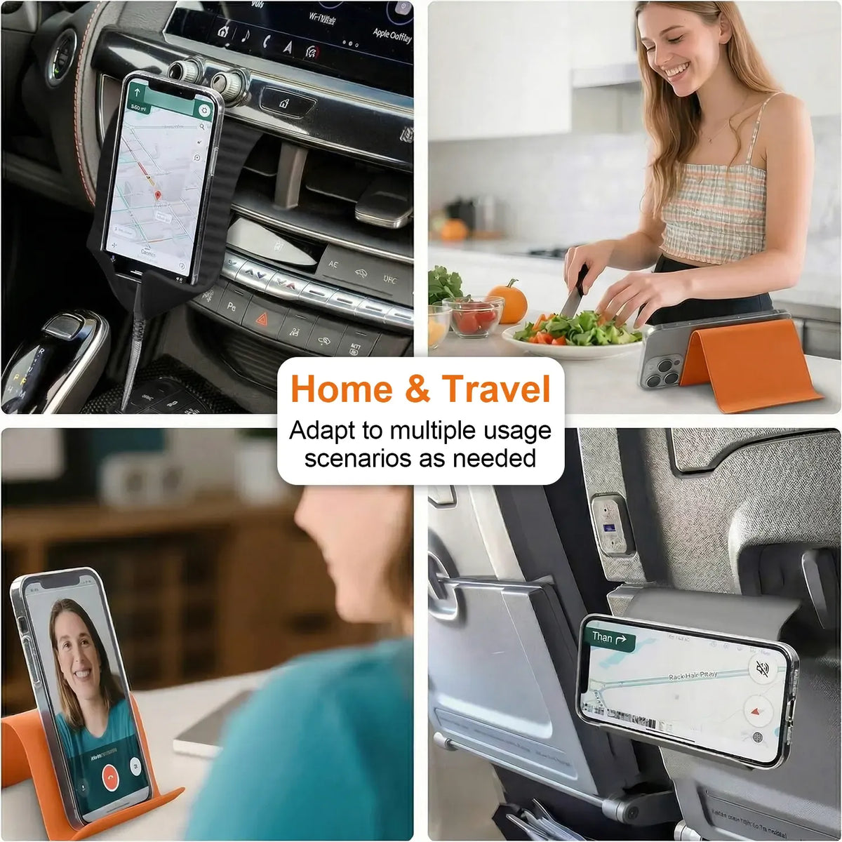 Foldable Silicone Aluminum Holder – Flexible Stand for Phone & Tablet