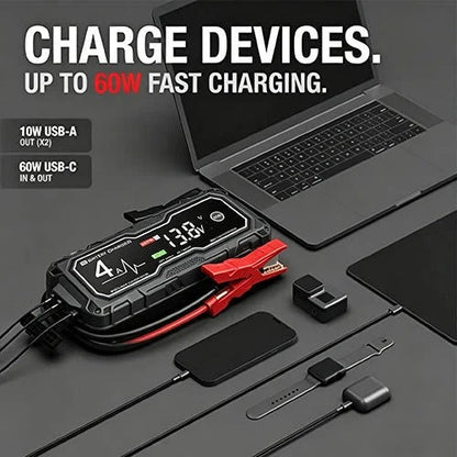🔌GBX155 4250A Jump Starter – 10L Gas/8L Diesel, Smart Charger & Power Bank
