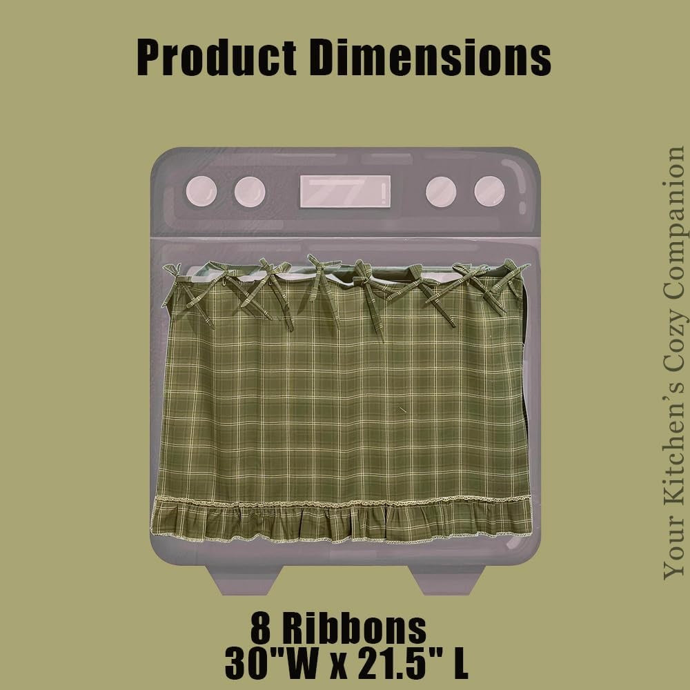 Handmade Oven Skirt Cover – Rustic Kitchen Decor Accent