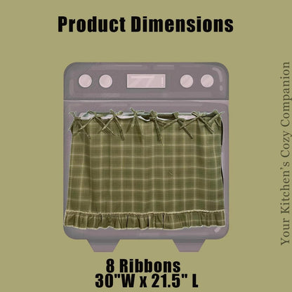 Handmade Oven Skirt Cover – Rustic Kitchen Decor Accent