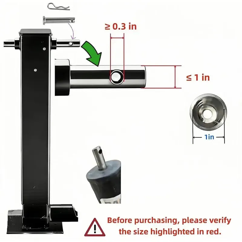 Heavy-Duty Trailer Jack Drill Adapter for RV & Utility Trailers