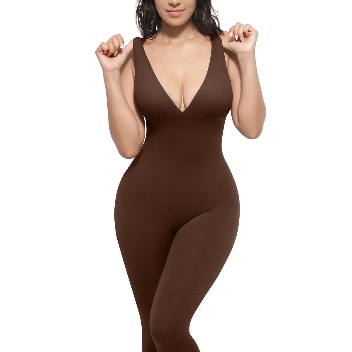 Deep V Sculpting Shapewear Bodysuit – Smooth, Lift & Shape Effortlessly