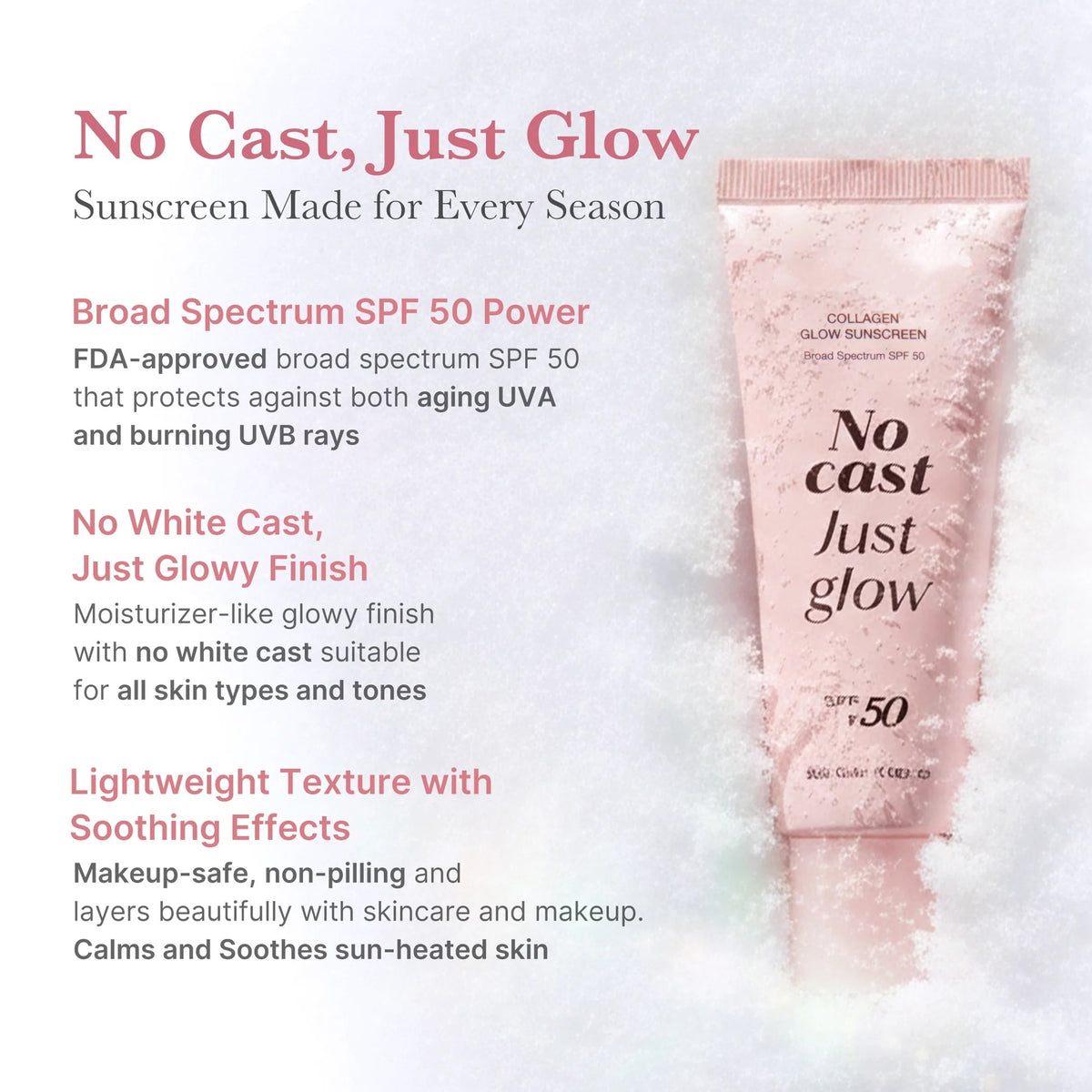 Collagen Glow Sunscreen SPF Daily Hydrating Face Protection