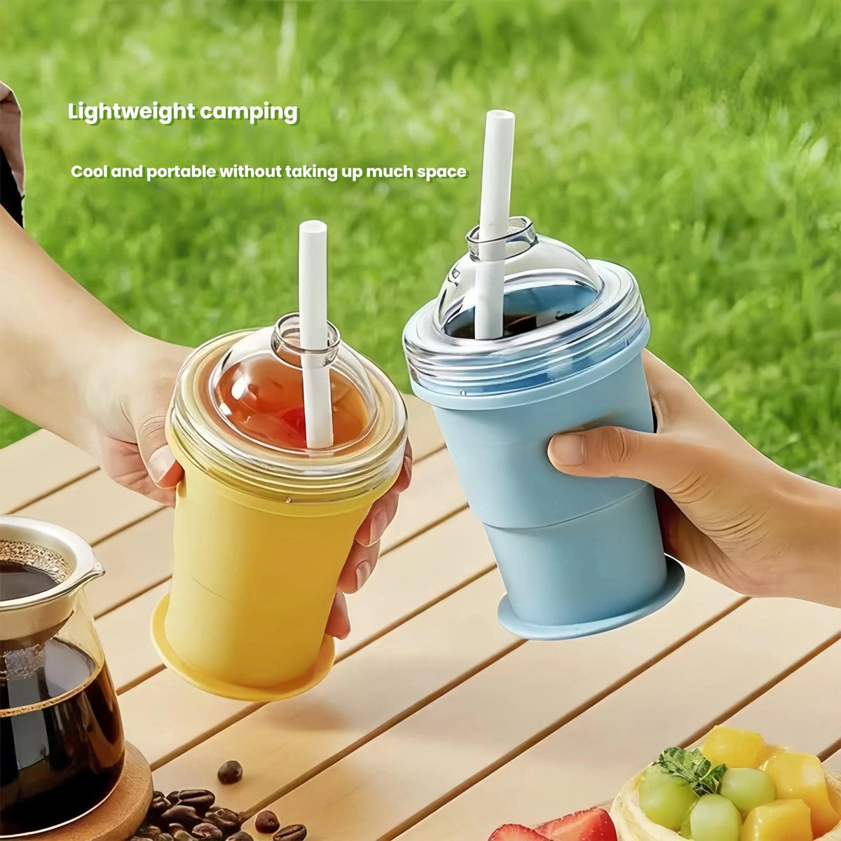 Foldable Silicone Ice Ball Cup – 2-in-1 Drink & Mold