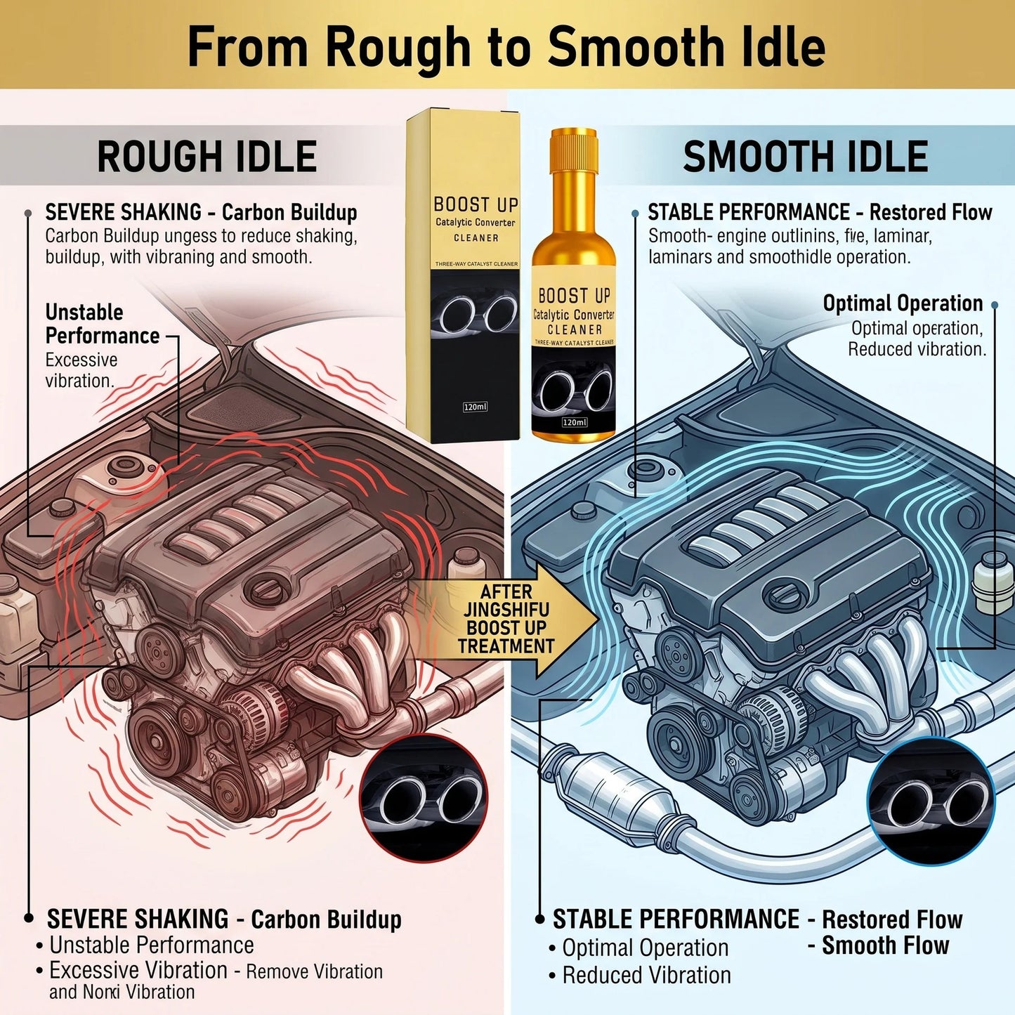 Car Catalytic Converter & Engine Cleaner – Removes Carbon, Restores Power & MPG