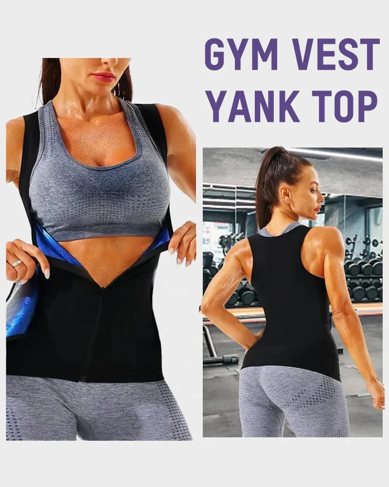 Women’s Sauna Sweat Waist Trainer Tank – Body Shaping Vest