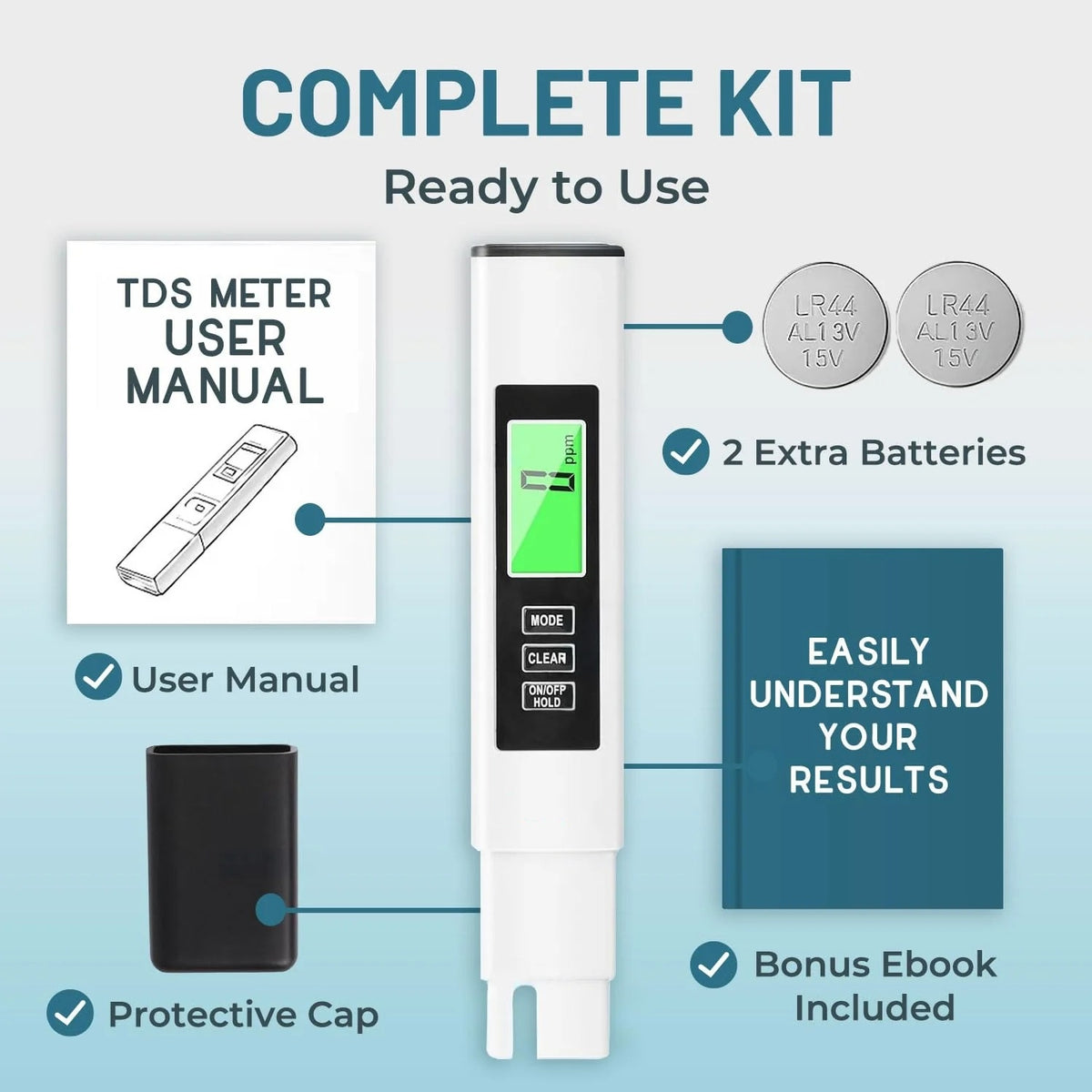 4-in-1 Digital TDS Water Tester for Drinking & Aquarium Use