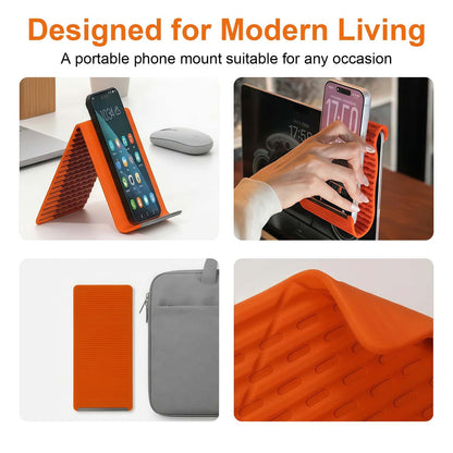 Foldable Silicone Aluminum Holder – Flexible Stand for Phone & Tablet
