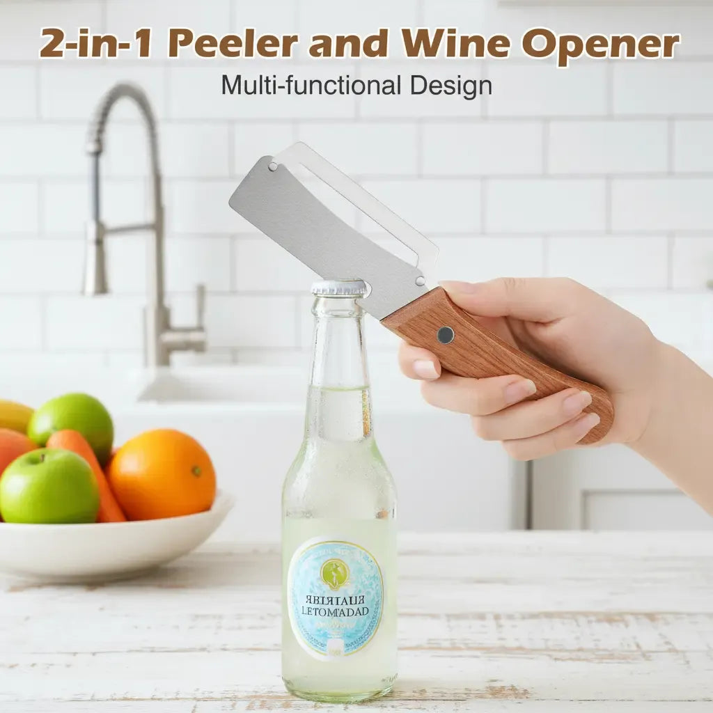 2-in-1 Fruit & Veggie Peeler with Built-in Bottle Opener