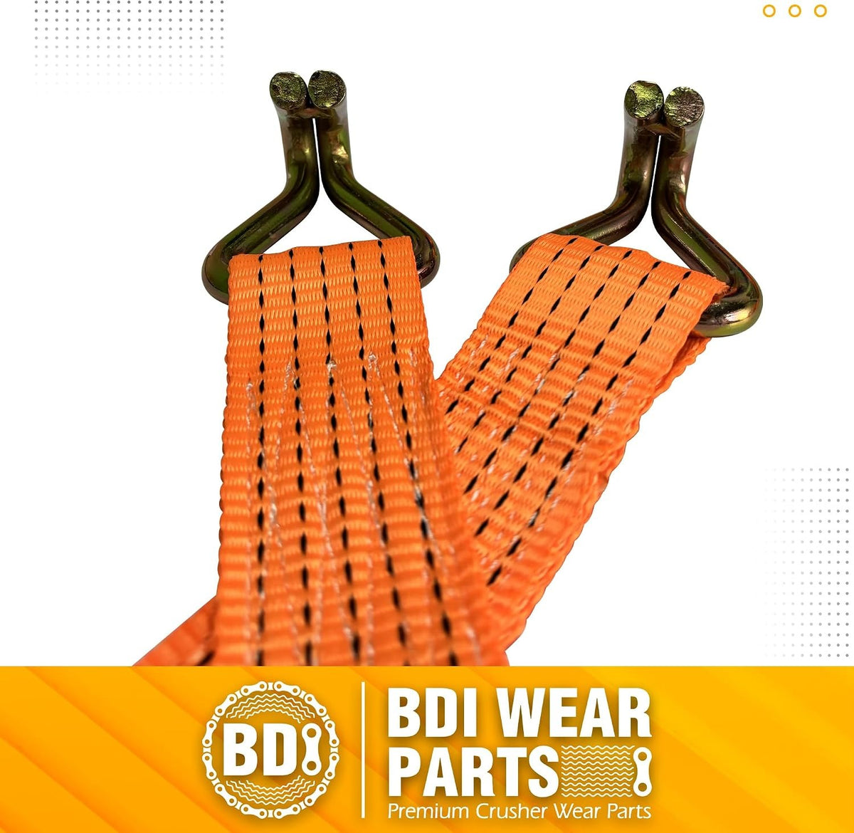 2-Pack Heavy Duty Ratchet Tie Down Straps, 10,000 LBS Cargo Straps