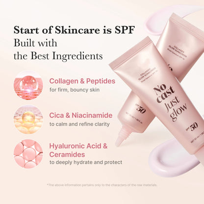 Collagen Glow Sunscreen SPF Daily Hydrating Face Protection
