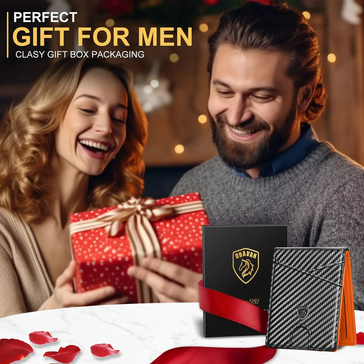 2026 Slim Carbon Fiber RFID Wallet for Men – 11 Card Slots Minimalist Front Pocket Wallet