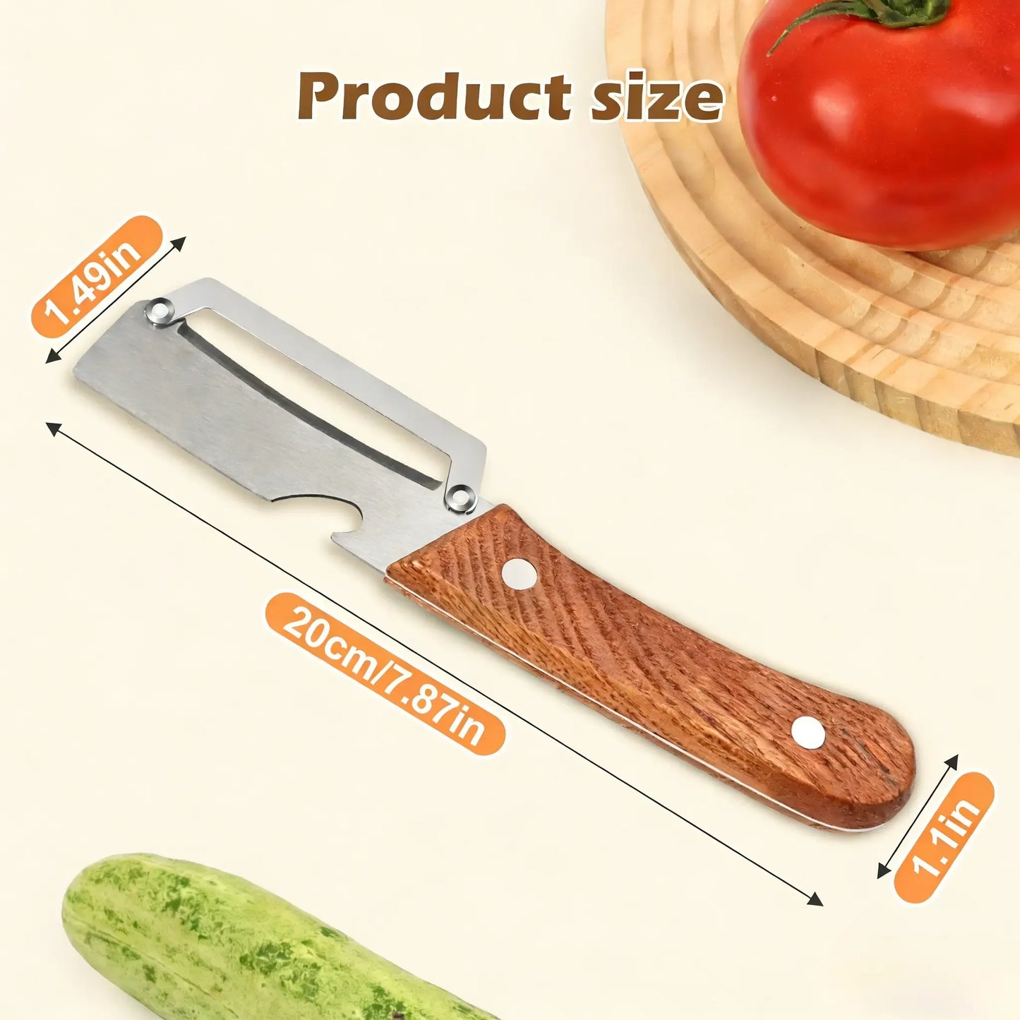2-in-1 Fruit & Veggie Peeler with Built-in Bottle Opener
