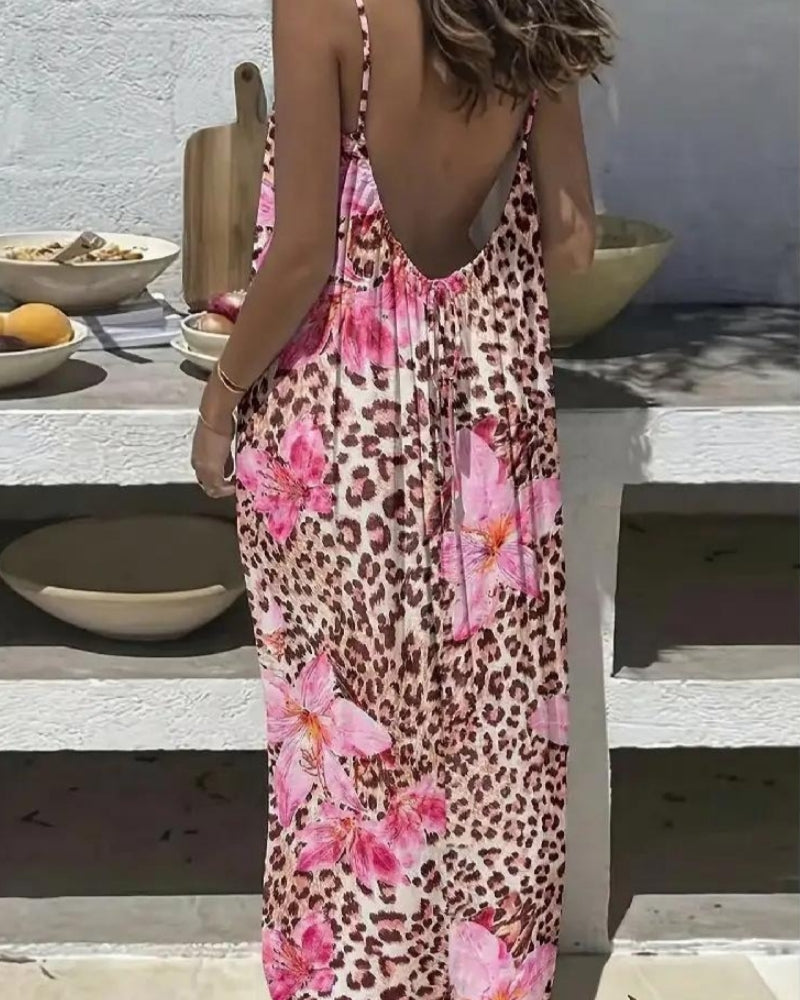 Women’s Solid Color Backless Cami Dress — Effortless Elegance, All-Day Comfort