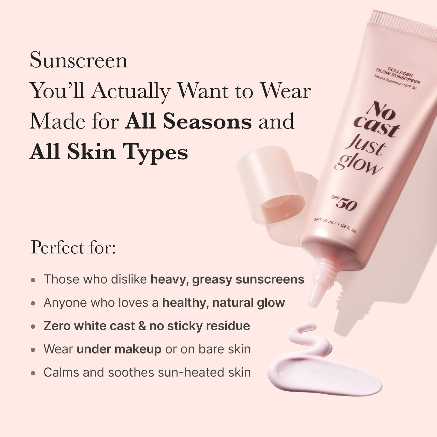 Collagen Glow Sunscreen SPF Daily Hydrating Face Protection