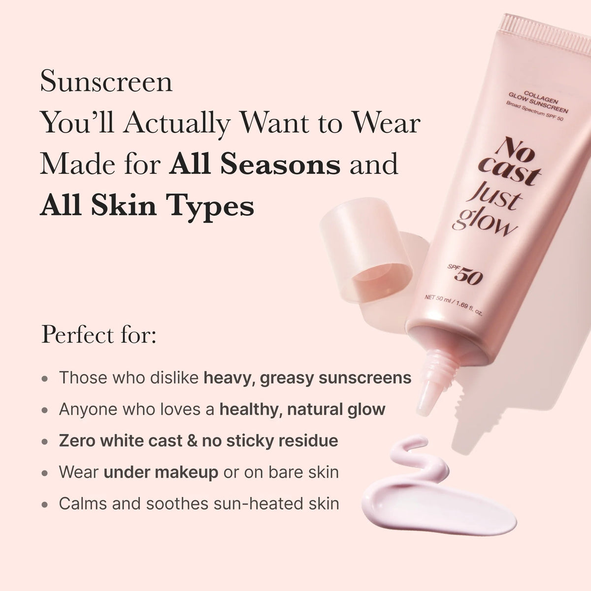 Collagen Glow Sunscreen SPF Daily Hydrating Face Protection