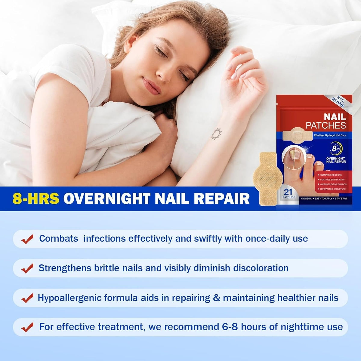 🔥Buy 1 Get 1 Free🔥Nail Repair Patches for Stronger, Healthier, and Beautiful Nails