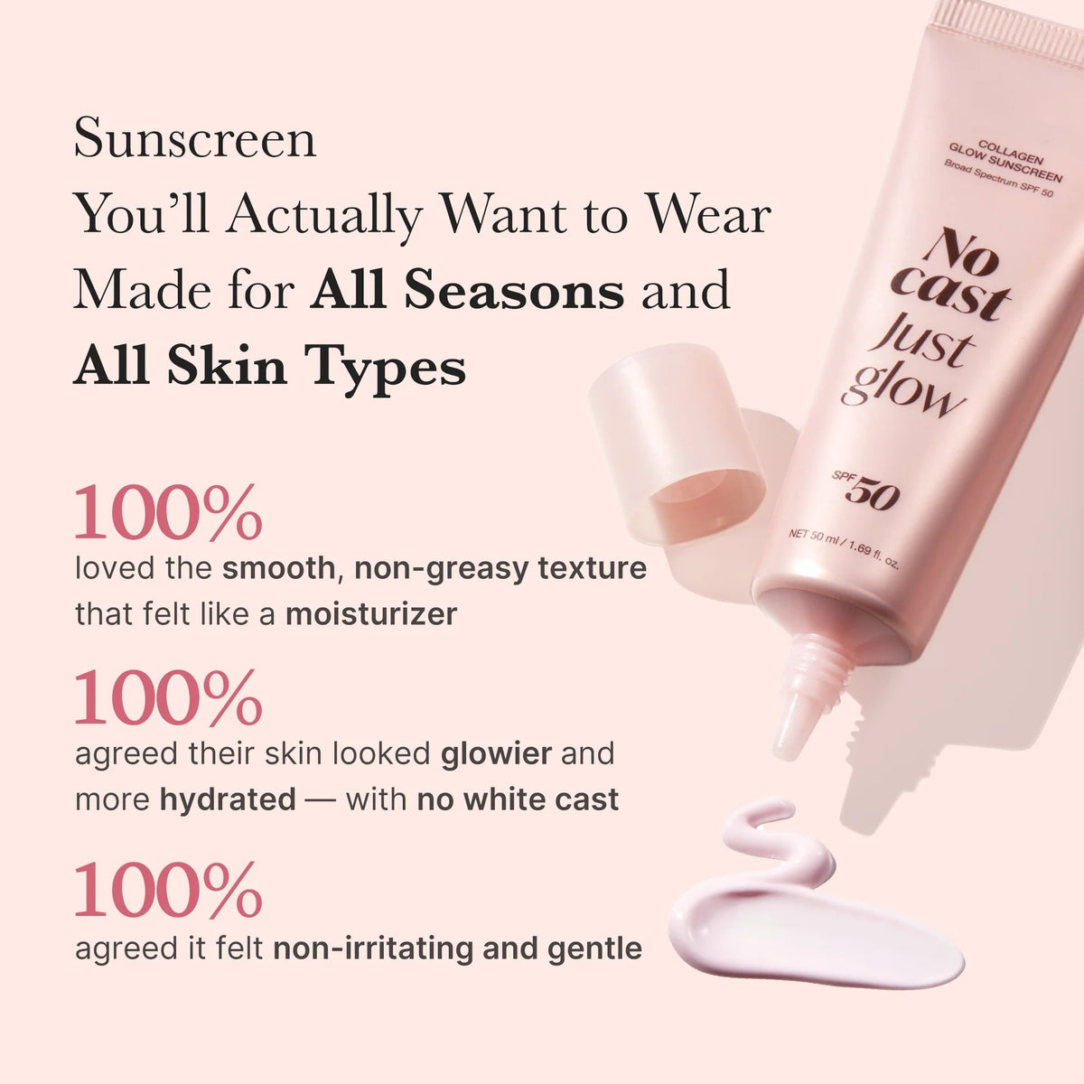 Collagen Glow Sunscreen SPF Daily Hydrating Face Protection