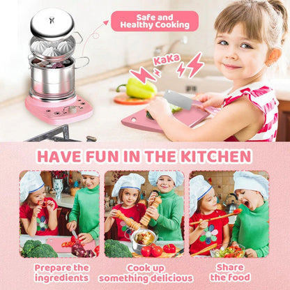 Kids Real Cooking Mini Kitchen Set – 22PCS Pretend Play Toy