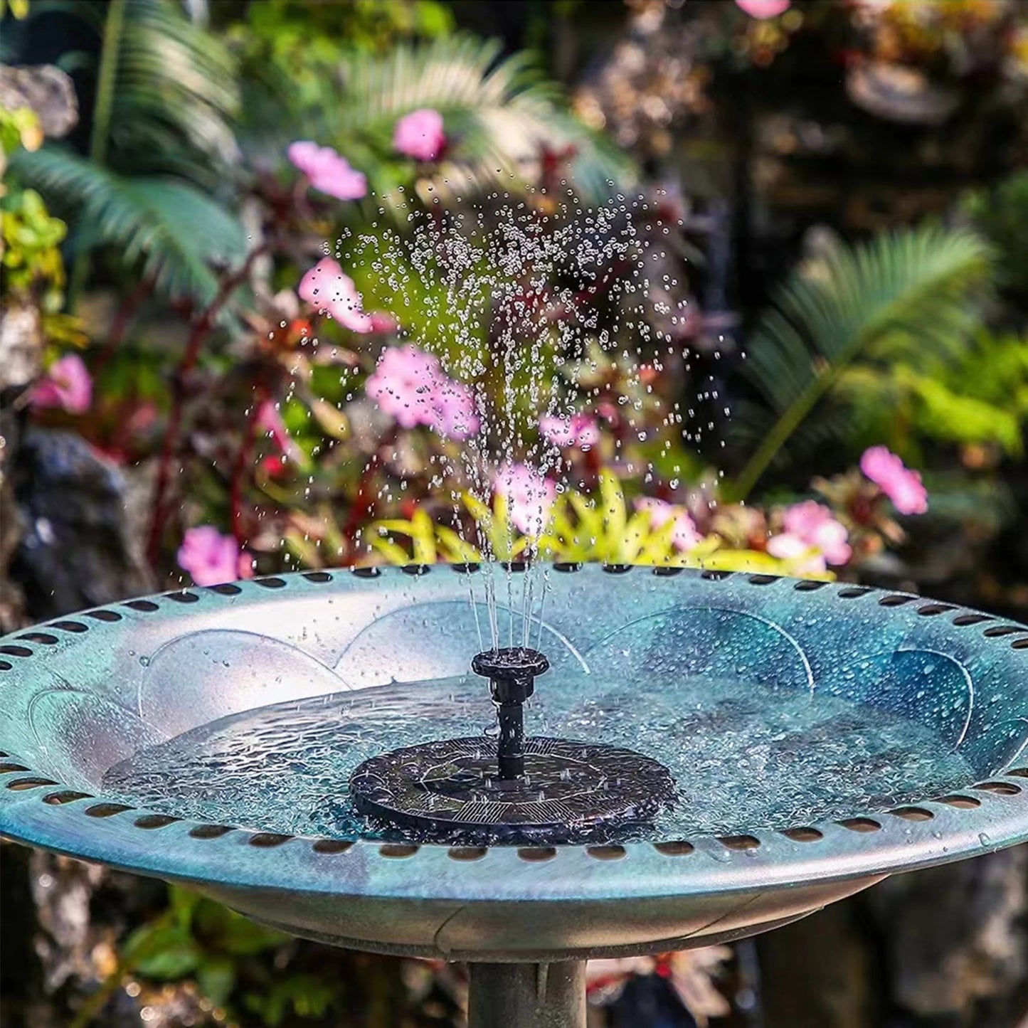 Solar Fountain Pump with 6 Nozzles – Floating Garden Water Feature