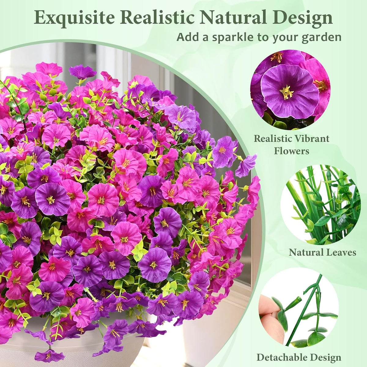 Artificial Flower Set – Realistic Outdoor & Home Decor
