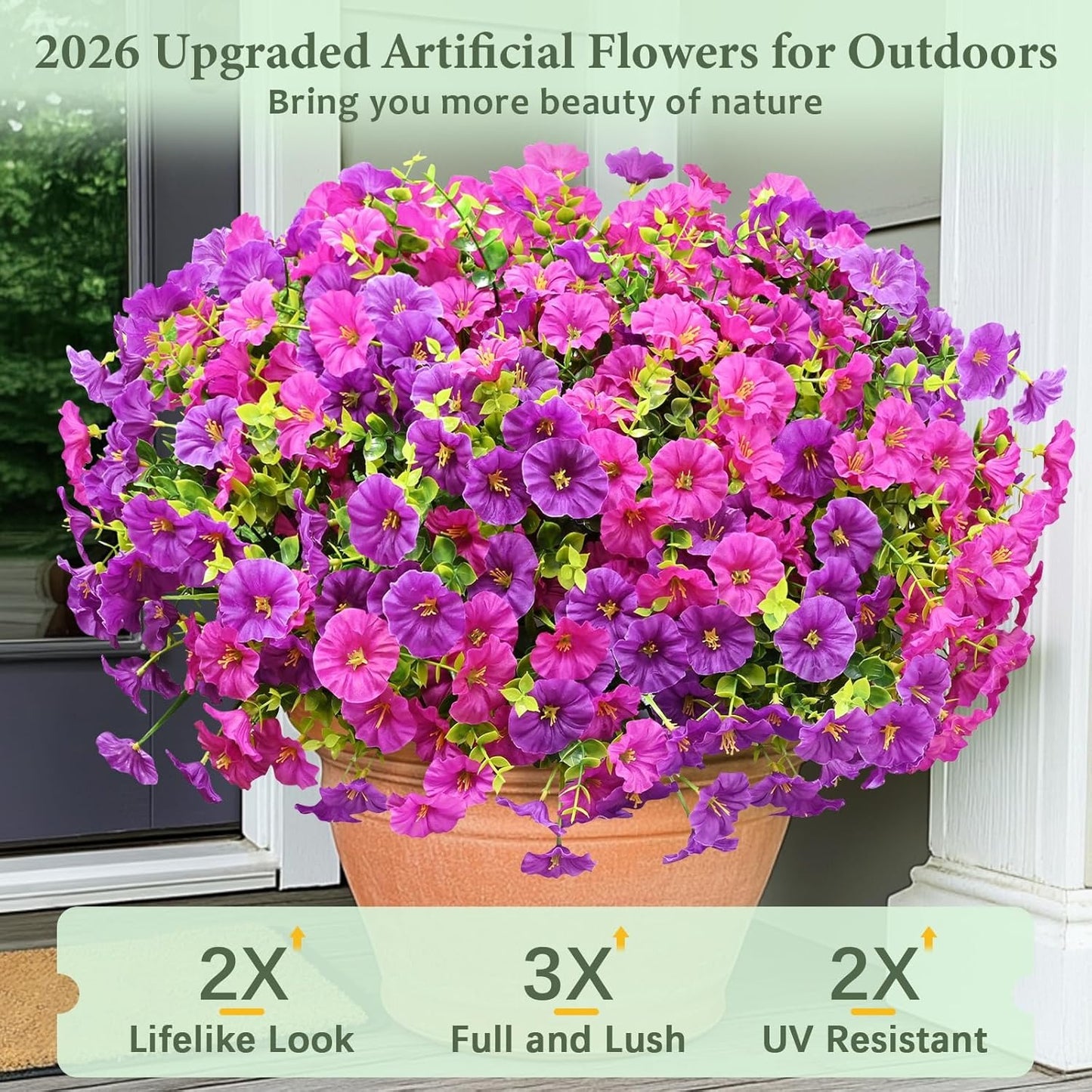 🌺Artificial Flower Set – Realistic Outdoor & Home Decor