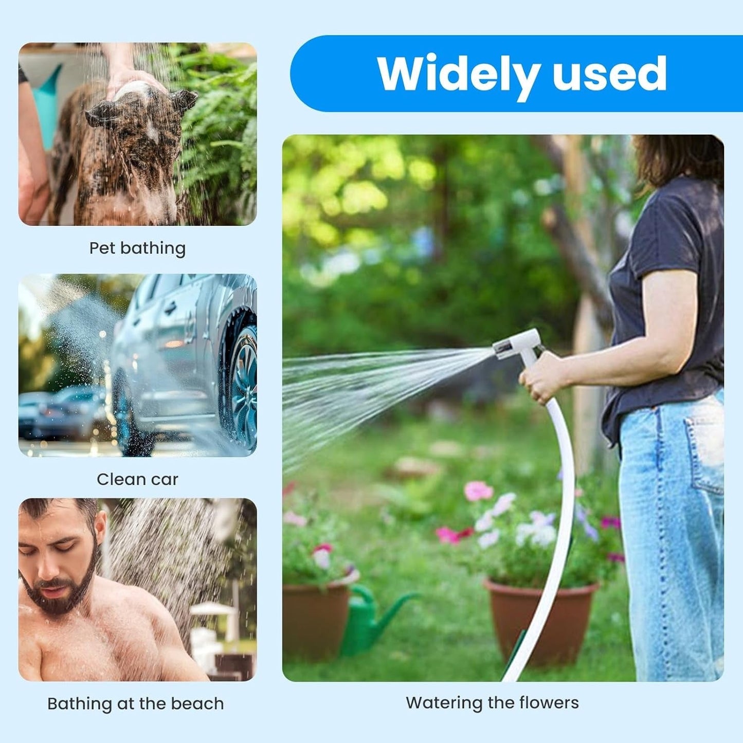 Portable Camping Shower Pump – Rechargeable Outdoor Shower Anywhere