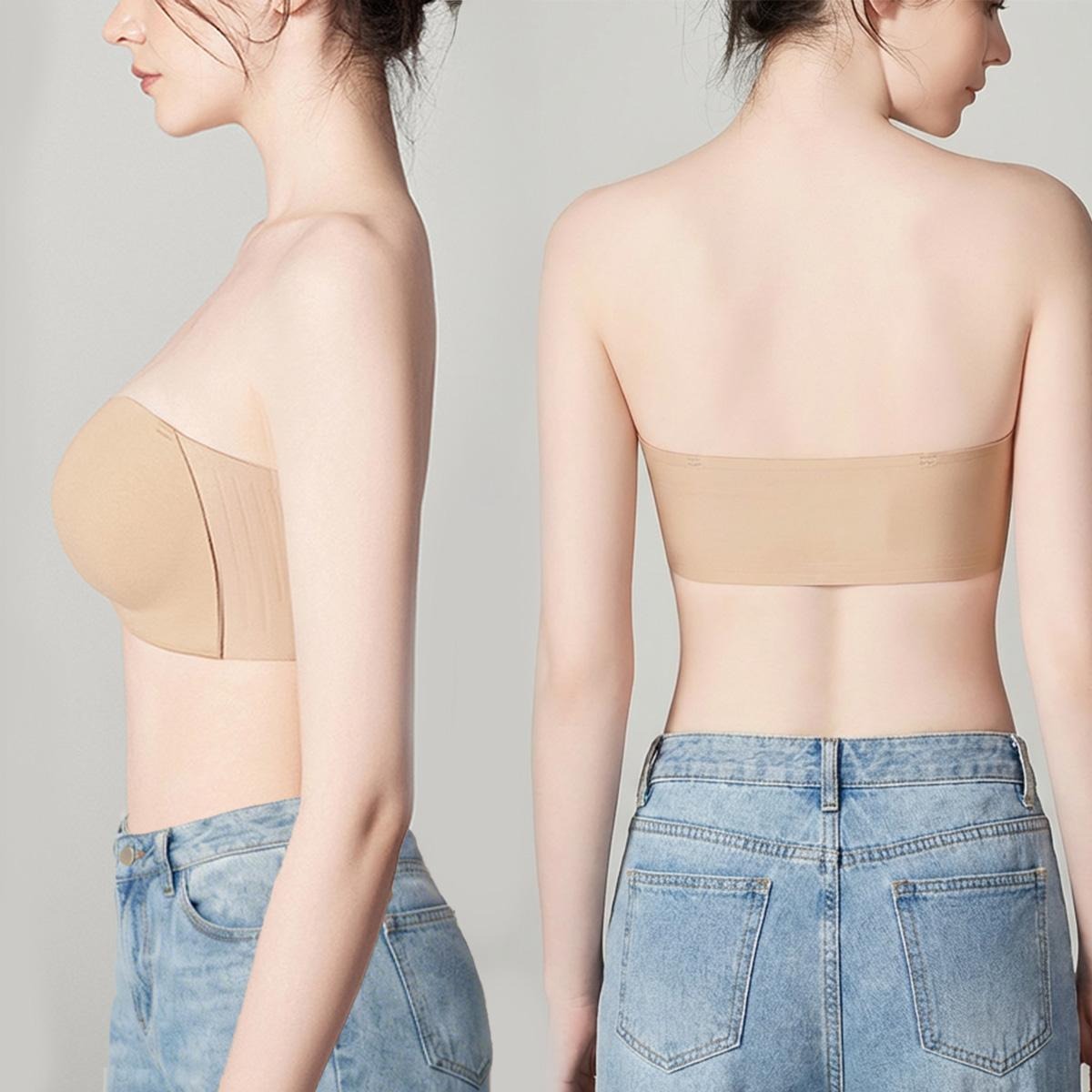 Strapless Front-Closure Push-Up Bra – Anti-Slip Grip, Seamless, A-C Cup