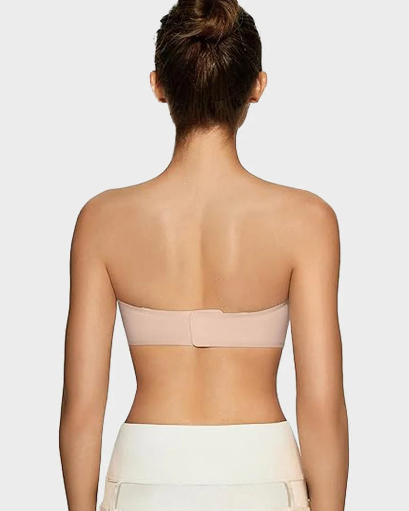 Strapless Wireless Padded Bandeau Bra – Non-Slip Seamless Comfort