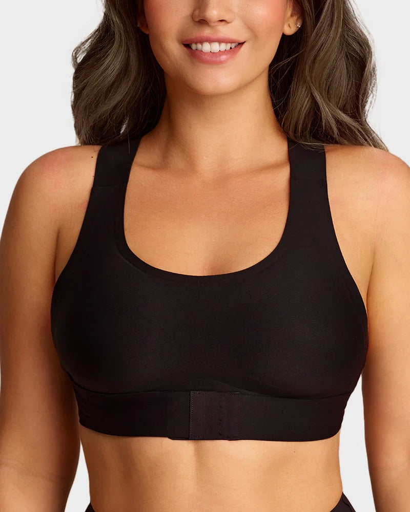 Front Closure Cross-Back Posture Bra – Wireless Support Comfort