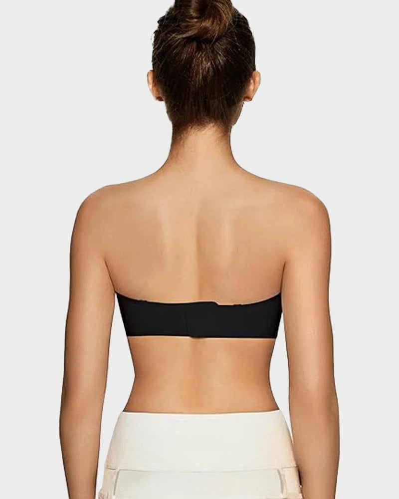 Strapless Wireless Padded Bandeau Bra – Non-Slip Seamless Comfort