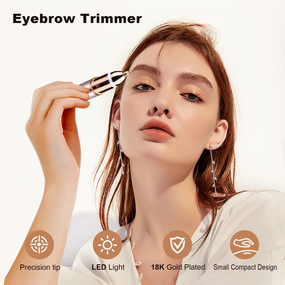 2-in-1 Facial Hair & Eyebrow Trimmer – USB Rechargeable