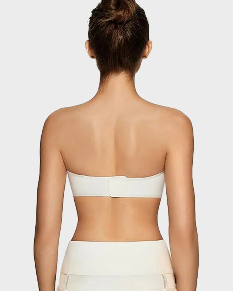 Strapless Wireless Padded Bandeau Bra – Non-Slip Seamless Comfort
