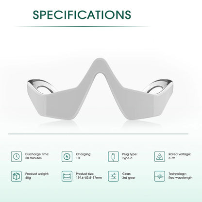 Red Light Therapy Eye Glasses – Reduce Dark Circles & Eye Fatigue