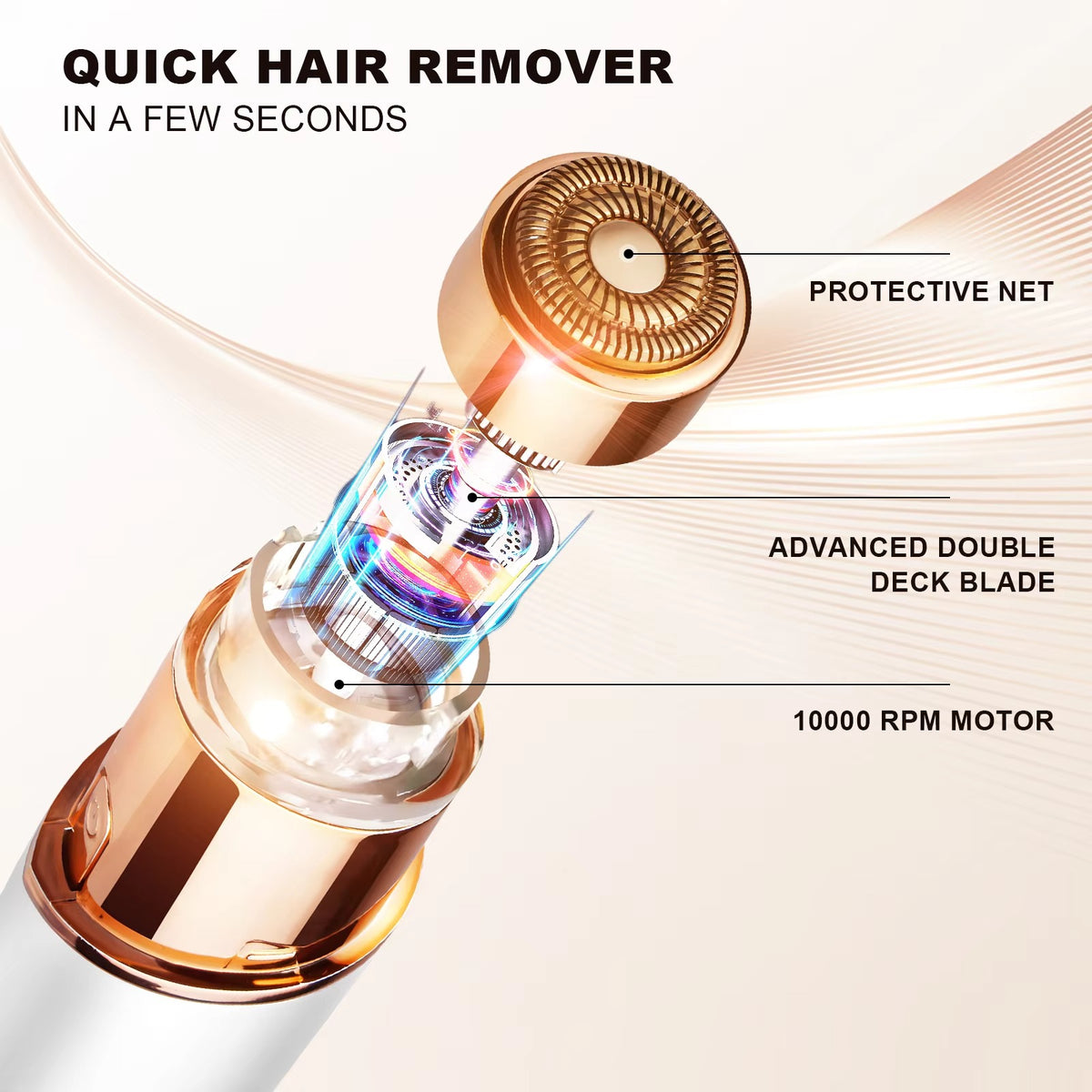2-in-1 Facial Hair & Eyebrow Trimmer – USB Rechargeable