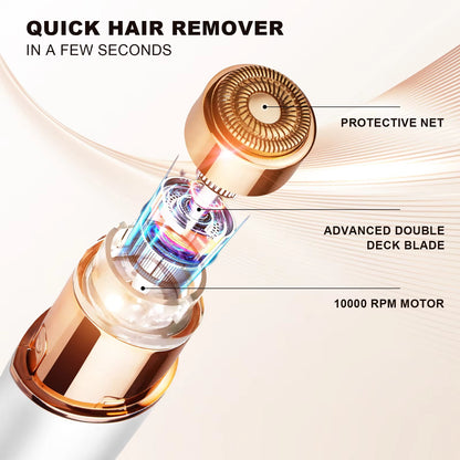 2-in-1 Facial Hair & Eyebrow Trimmer – USB Rechargeable