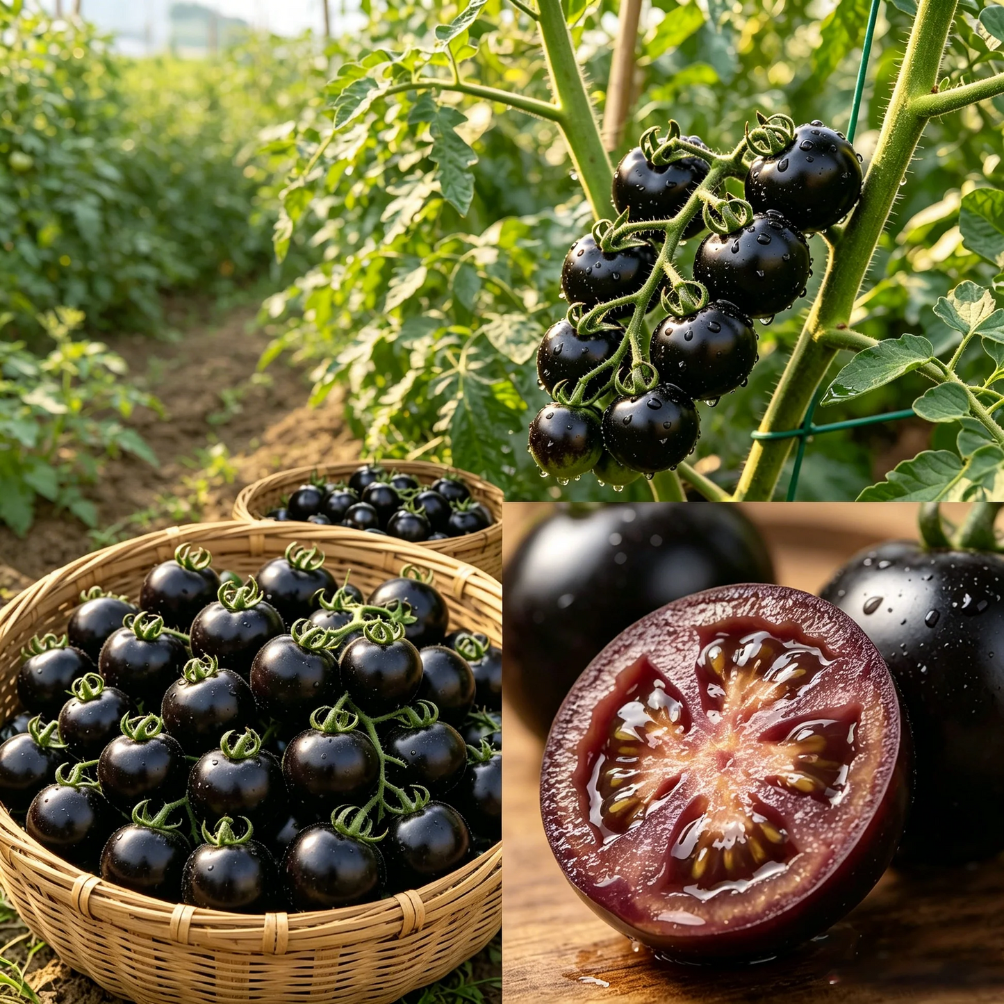 Black Diamond Tomato Plant Kit — High Anthocyanin Sweet & Juicy