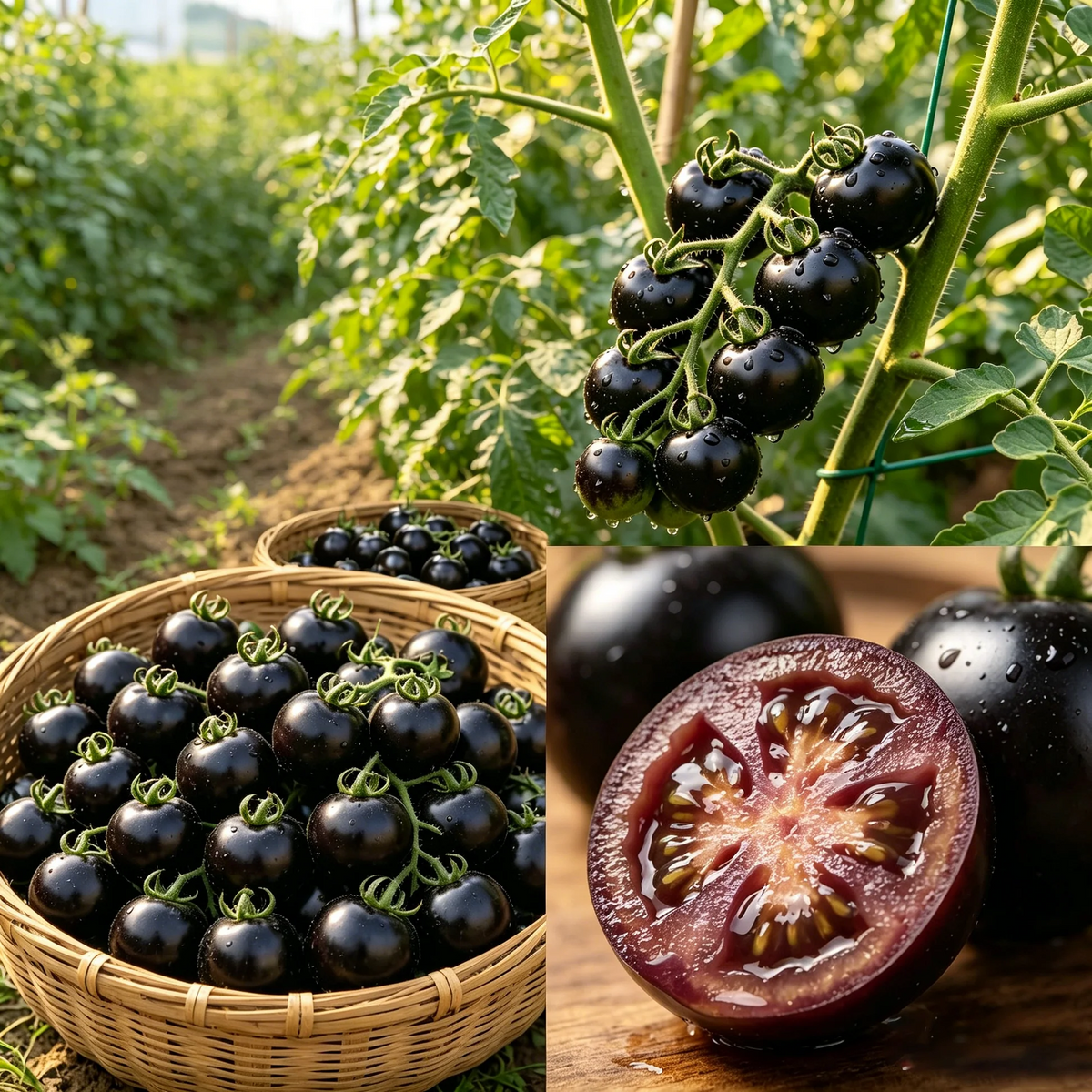 Black Diamond Tomato Plant Kit — High Anthocyanin Sweet & Juicy