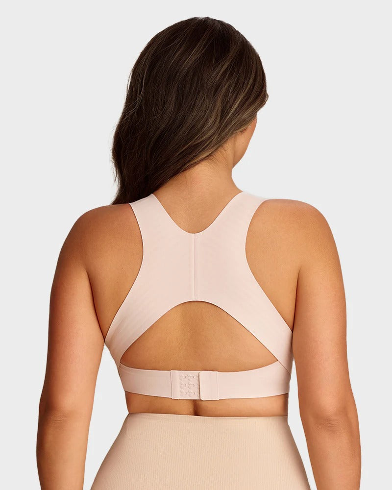 Front Closure Cross-Back Posture Bra – Wireless Support Comfort