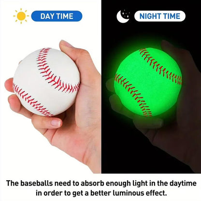 3 Pack Glow in the Dark Baseballs – Official Size Night Training Balls